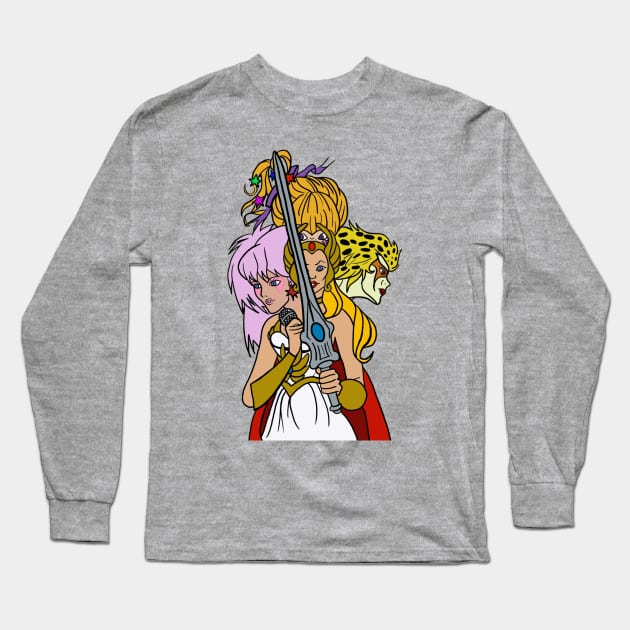 80sGirl Long Sleeve T-Shirt by Bhrnt